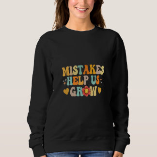 Sudadera Los Errores Nos Ayudan a Crecer Retro Para Maestro