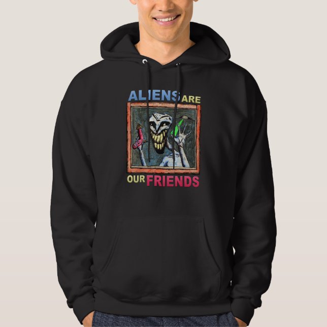 Sudadera Los Extranjeros Son Nuestros Amigos Alien Ufo Extr (Anverso)