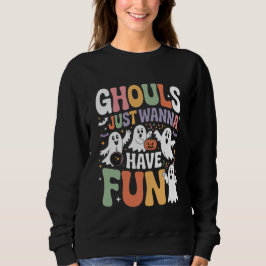 Sudadera Los fantasmas solo quieren divertirse Retro Hallow