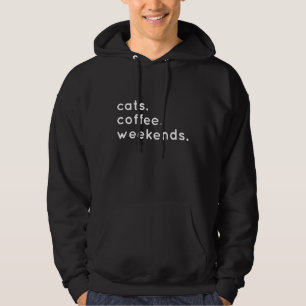 Sudadera Los fines de semana del café del gato me llaman ka