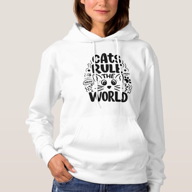 Sudadera Los Gatos Dominan El Mundo (Anverso)