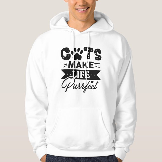 Sudadera Los Gatos Hacen la Vida Perfecta (Anverso)