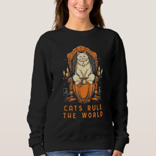 Sudadera Los Gatos Mandan En El Mundo Retro Vintage Diverti