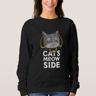 Sudadera Los gatos Me Cuestan Lado Al Exterior Cómo Bow D