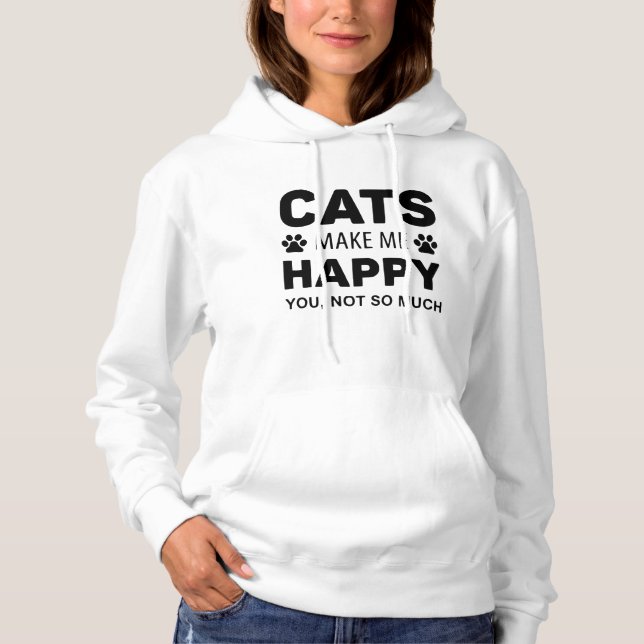 Sudadera Los gatos me hacen feliz (Anverso)