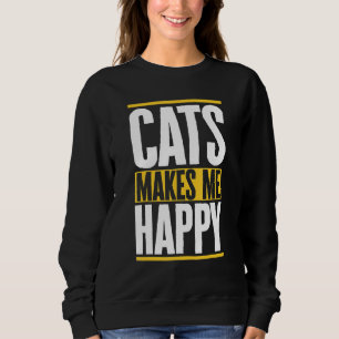 Sudadera Los gatos me hacen feliz a los amantes del gato di