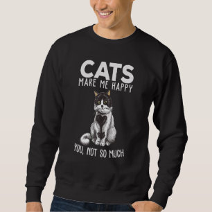 Sudadera Los gatos me hacen feliz a ti no tanto gato 1