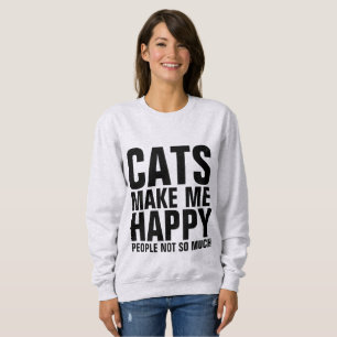 Sudadera LOS GATOS ME HACEN FELIZ, LA GENTE NO TANTA camise