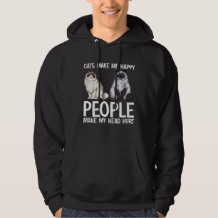 Sudadera Los Gatos Me Hacen Feliz Las Personas Me Hacen Dol