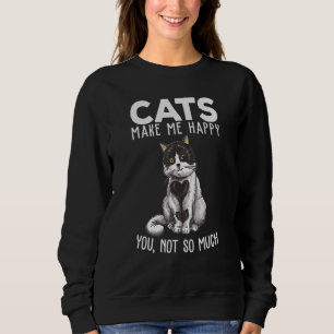 Sudadera Los gatos me hacen feliz, tú no tanto gato 1