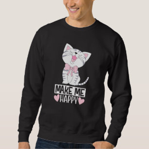 Sudadera Los gatos me hacen feliz, yo aguanto los gatos Chi