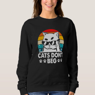 Sudadera Los gatos no le rogan humor a su gato, papá dijo 1