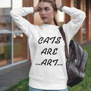 Sudadera Los gatos personalizados son arte Guay blanco negr