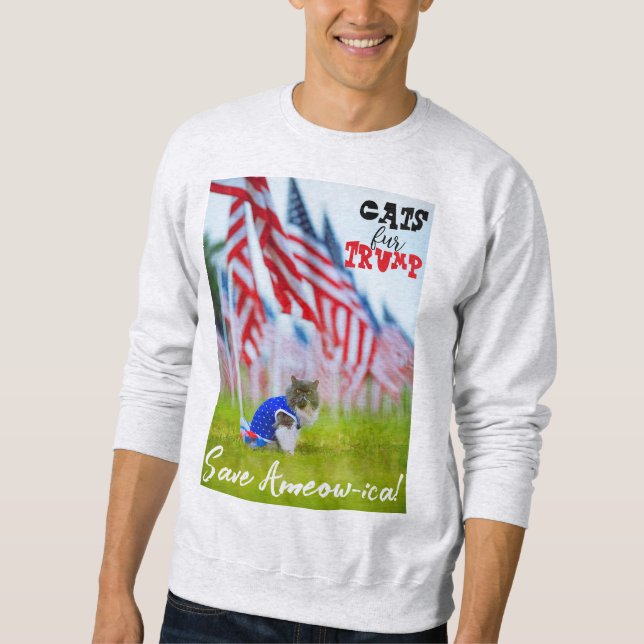 Sudadera ¡Los gatos por Trump salvan a Amor! (Anverso)