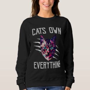 Sudadera Los gatos poseen todo el humor del gato Gatito Mam