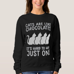 Sudadera los gatos son como chocolates   gato  Kitty