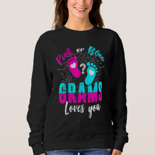 Sudadera Los Gramos Rosa O Azul Te Aman Género Revelar Bebé