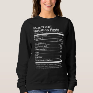 Sudadera Los hechos de la nutrición de los científicos son 