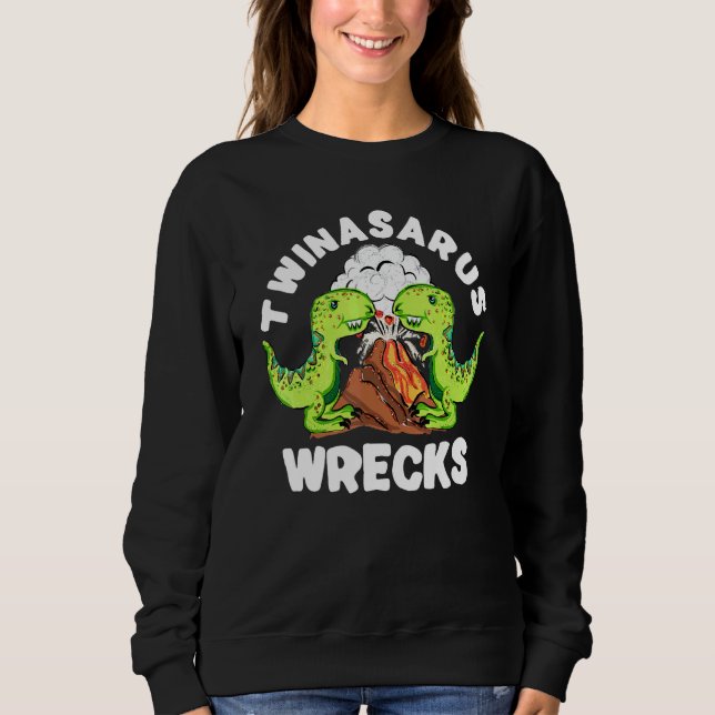 Sudadera Los hermanos gemelos Dinosaurio Twinasaurus destro (Anverso)