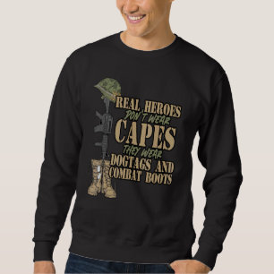 Sudadera Los héroes no llevan gorras llevan etiqueta de per