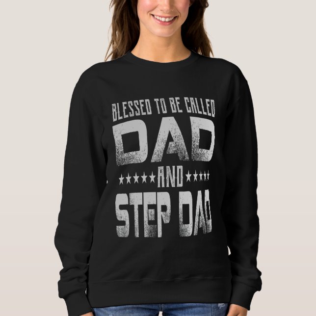 Sudadera Los Hombres Benditos De Ser Llamados Step Dad Vint (Anverso)