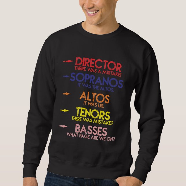 Sudadera Los hombres cantantes del coro divertido de la (Anverso)