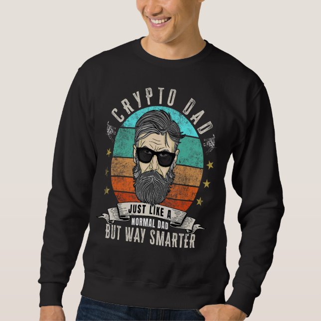 Sudadera Los Hombres Cripto A Papá Como Un Bicho De Bitcoin (Anverso)