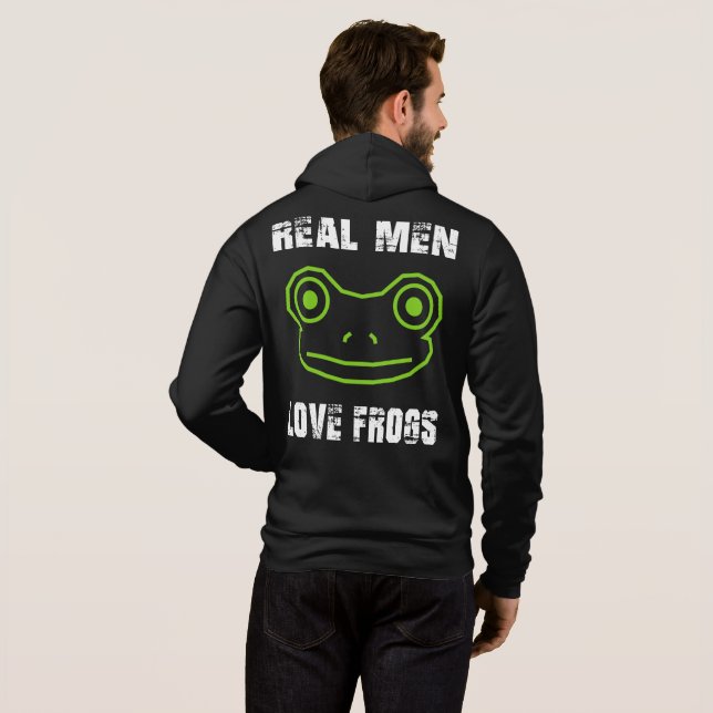 Sudadera Los hombres de verdad aman a las ranas (Reverso completo)