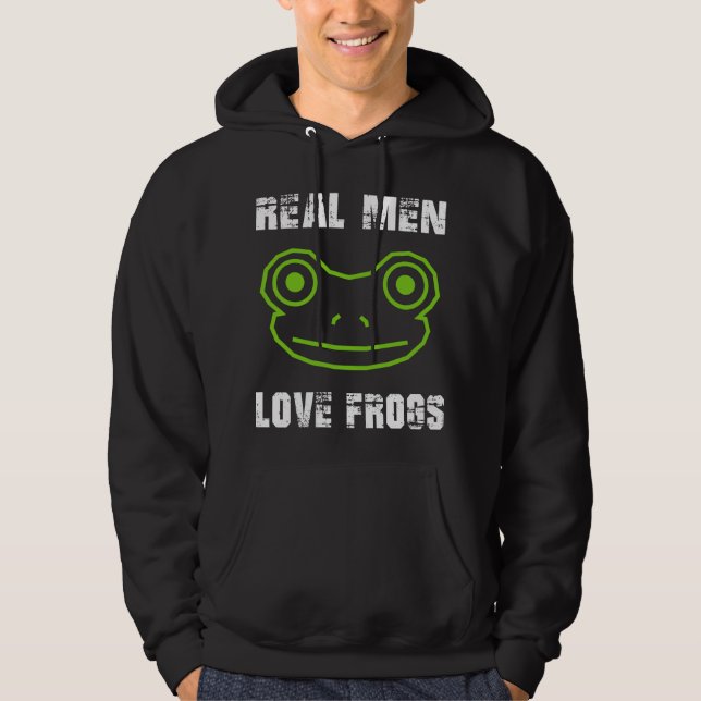 Sudadera Los hombres de verdad aman a las ranas (Anverso)