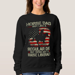 Sudadera Los Hombres Horse Papá Igual Que Un Padre Regular