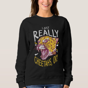 Sudadera Los hombres me gustan mucho los guepardos, vale, a