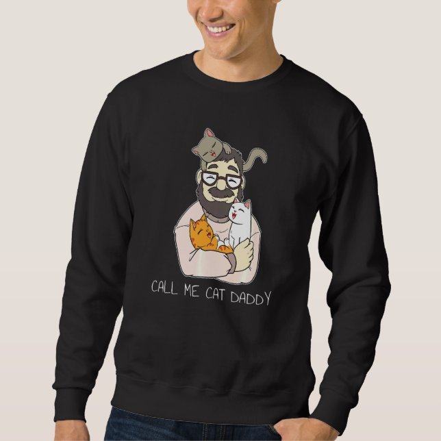 Sudadera Los Hombres Me Llaman Cat Daddy Kitten Papa (Anverso)