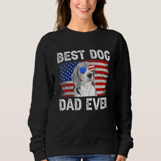 Sudadera Los Hombres Mejor Beagle Papá Nunca Bandera Estado