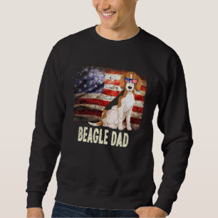 Sudadera Los Hombres Mejor Beagle Papá Nunca Bandera Estado