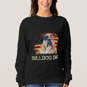 Sudadera Los Hombres Mejor Papá Pitbull Alguna Vez Bandera