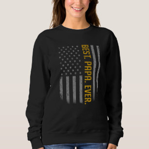 Sudadera Los Hombres Mejor Papa Que Los Ee.Uu. Bandera Amer
