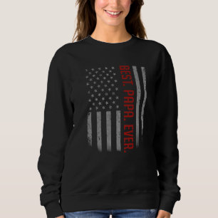 Sudadera Los Hombres Mejor Papa Que Los Ee.Uu. Bandera Amer