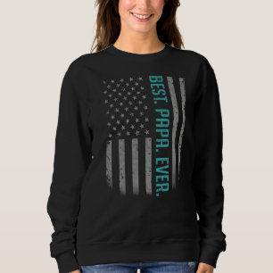 Sudadera Los Hombres Mejor Papa Que Los Ee.Uu. Bandera Amer