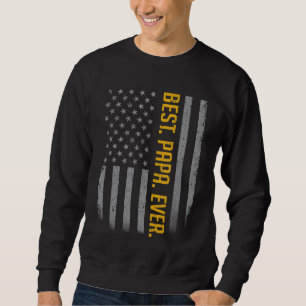 Sudadera Los Hombres Mejor Papa Que Los Ee.Uu. Bandera Amer