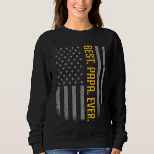 Sudadera Los Hombres Mejor Papa Que Los Ee.Uu. Bandera Amer