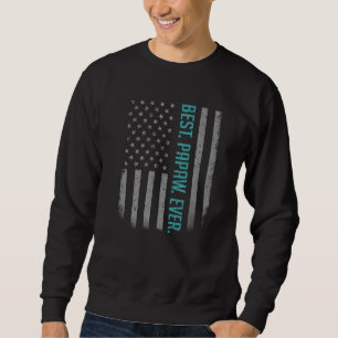 Sudadera Los Hombres Mejor Papaw De Ee.Uu. Bandera American
