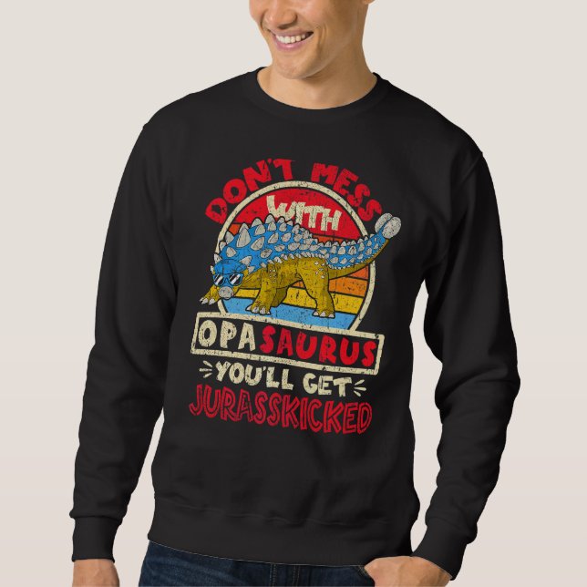 Sudadera Los hombres no se mezclan con Opa Saurus... (Anverso)