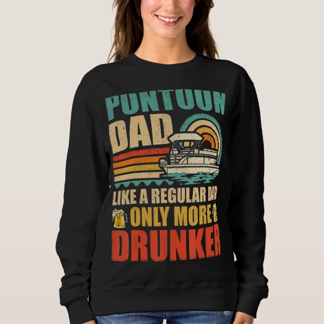 Sudadera Los Hombres Pontoon A Papá Como Un Padre Regular S (Anverso)