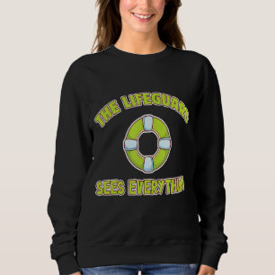 Sudadera Los Hombres Que El Salvavidas Ve Todo A Orillas De