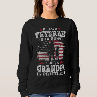 Sudadera Los Hombres Que Son Veteranos Es Un Abuelo De Hono