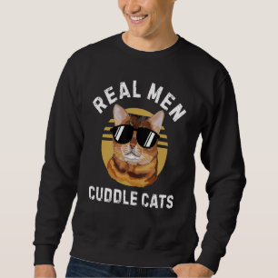 Sudadera Los Hombres Reales Cuidan Al Gato De Bengala Papá 