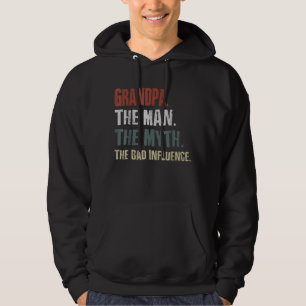 Sudadera Los Hombres Retro Abuelo El Hombre El Mito La Infl