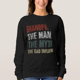 Sudadera Los Hombres Retro Abuelo El Hombre El Mito La Infl