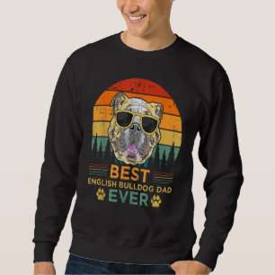 Sudadera Los hombres retro estilo mejor Bulldog inglés papá