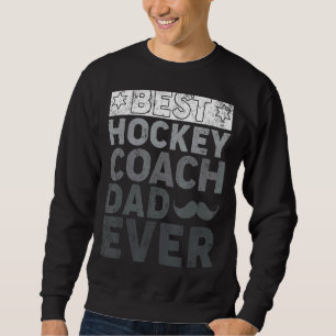 Sudadera Los hombres retro mejor entrenador de hockey papá